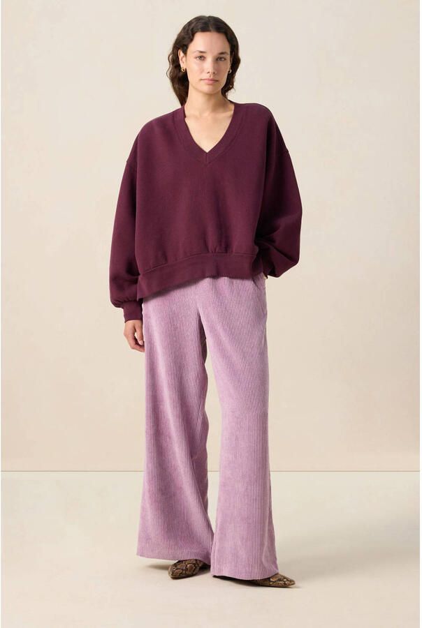 Sissy-Boy corduroy wide leg high waist broek lavendel