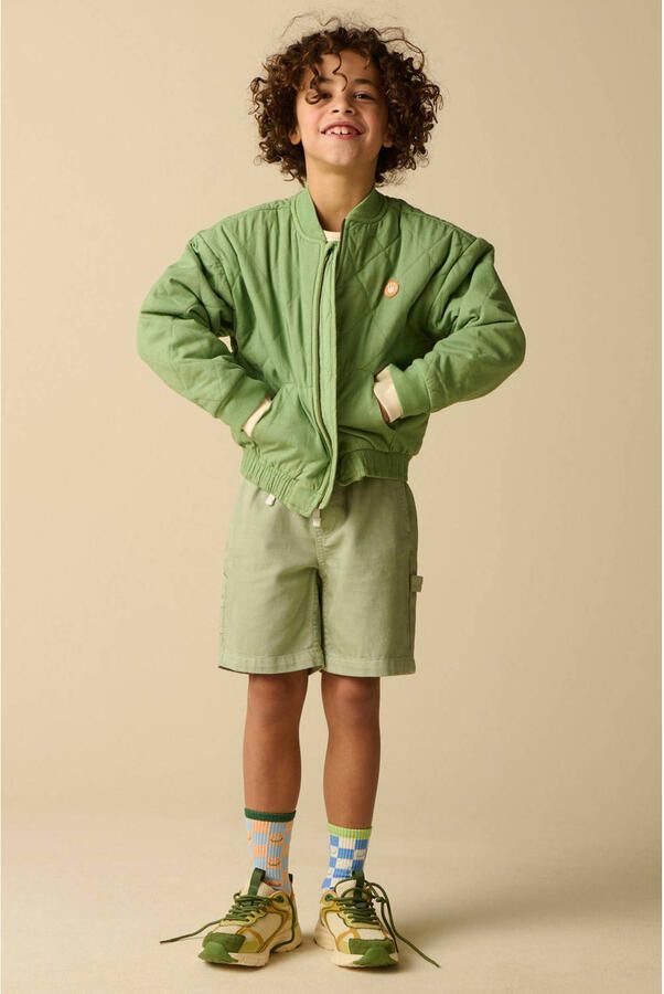 Sissy-Boy denim cargo short lichtgroen