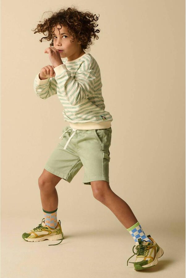 Sissy-Boy denim cargo short lichtgroen - Foto 2