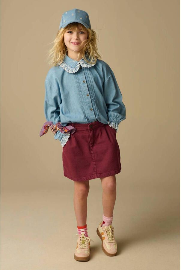 Sissy-Boy denim spijkerrok donkerrood - Foto 2