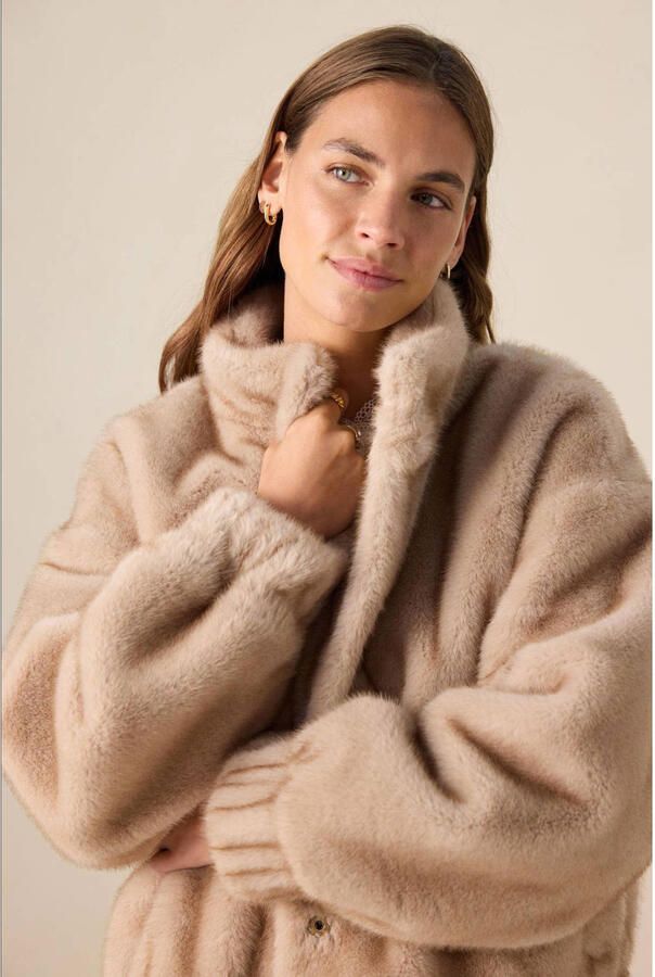 Sissy-Boy faux fur jas lichtbruin