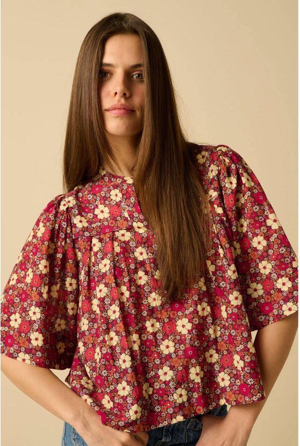 Sissy-Boy gebloemde blouse rood