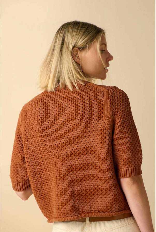 Sissy-Boy gebreid vest cognac - Foto 3
