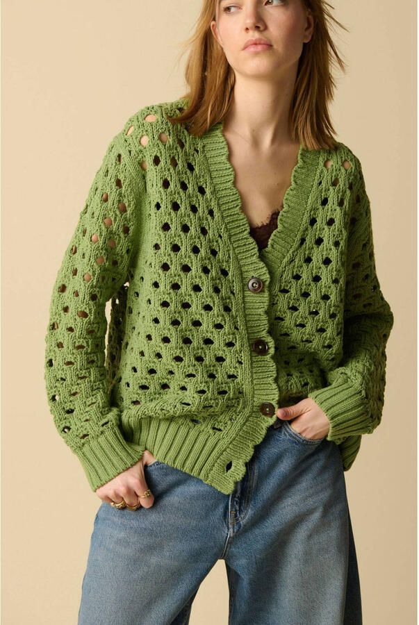 Sissy-Boy gebreid vest groen