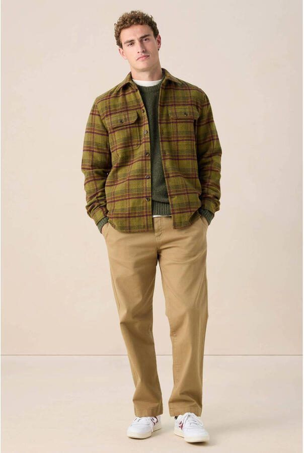 Sissy-Boy geruit overshirt met wol donkergroen - Foto 2