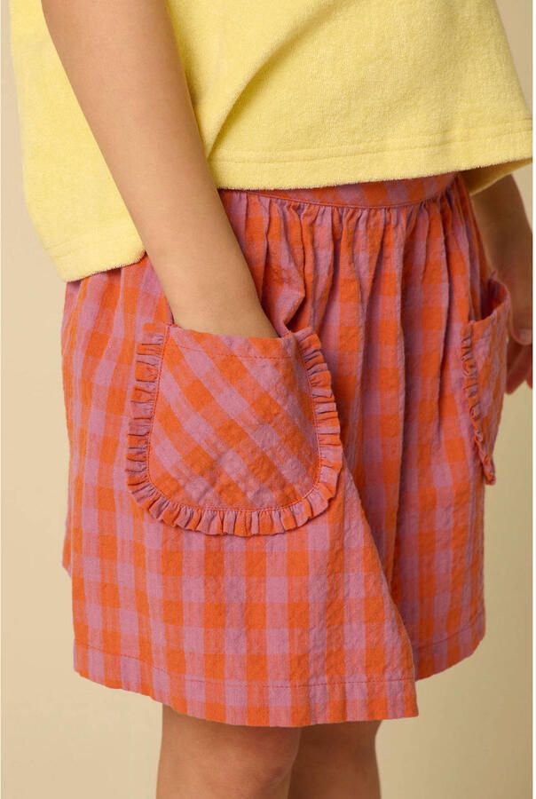 Sissy-Boy geruite korte rok donkeroranje - Foto 2