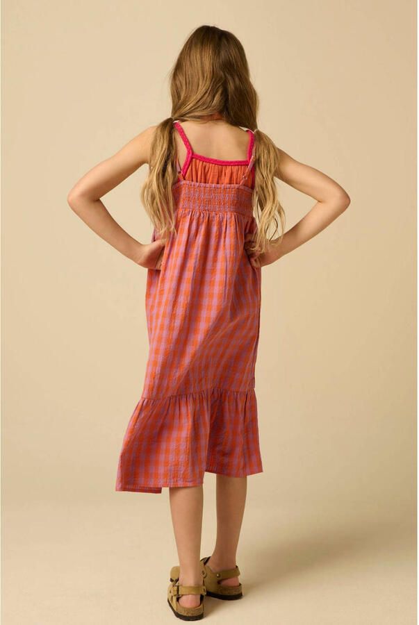 Sissy-Boy geruite maxi jurk donker oranje - Foto 2