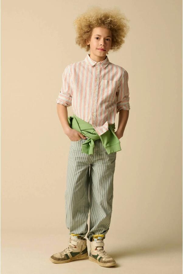 Sissy-Boy gestreept casual overhemd oranje