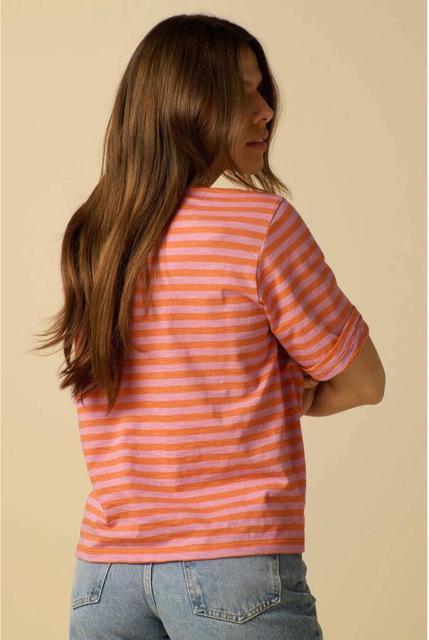 Sissy-Boy gestreept T-shirt oranje - Foto 2