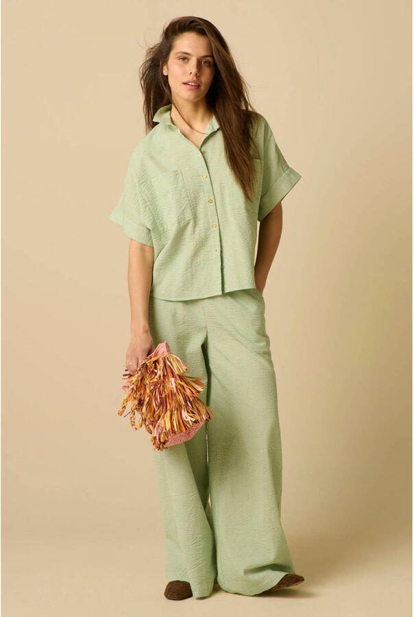 Sissy-Boy gestreepte blouse groen - Foto 2