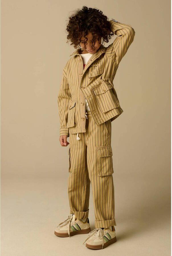 Sissy-Boy gestreepte casual broek lichtbruin