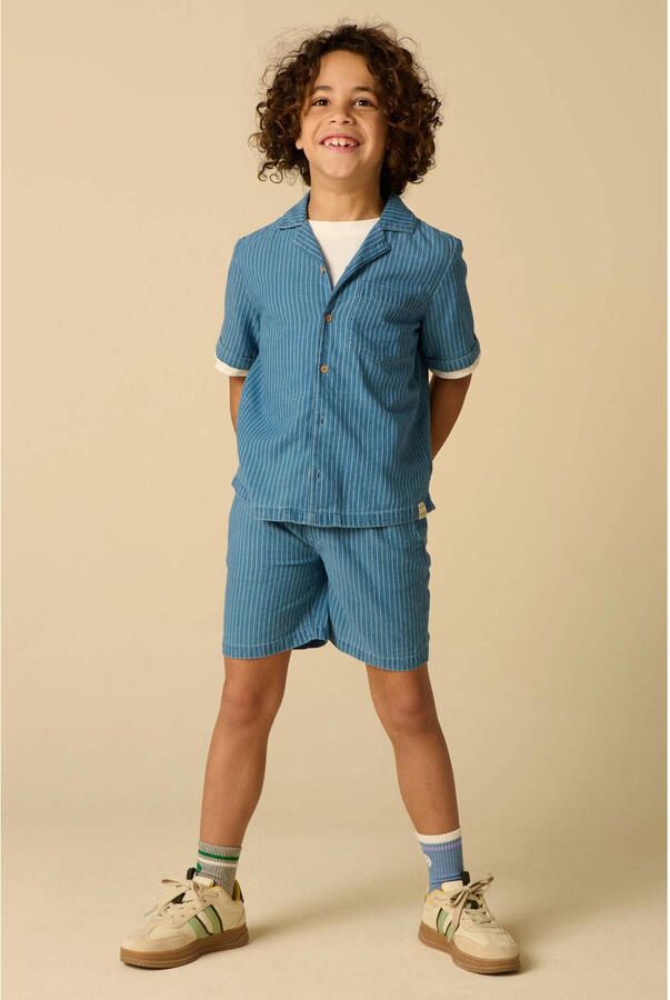 Sissy-Boy gestreepte casual short medium blue denim