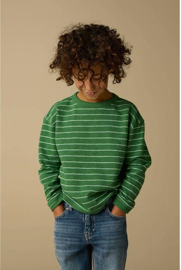 Sissy-Boy gestreepte longsleeve donkergroen