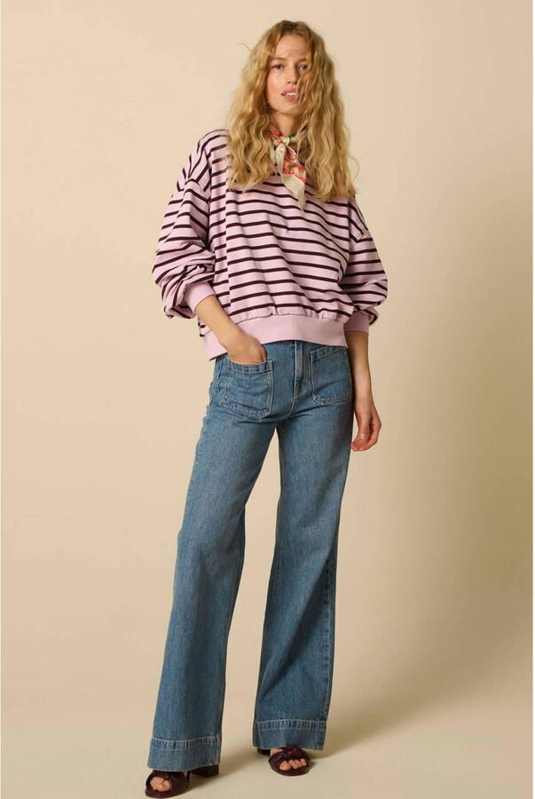 Sissy-Boy gestreepte sweater lichtroze