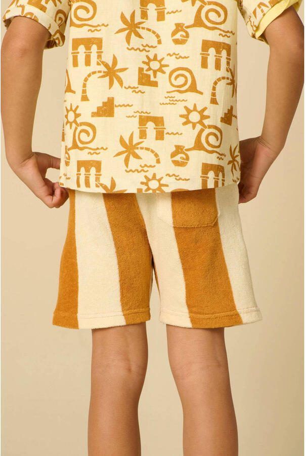 Sissy-Boy gestreepte sweatshort geel - Foto 2