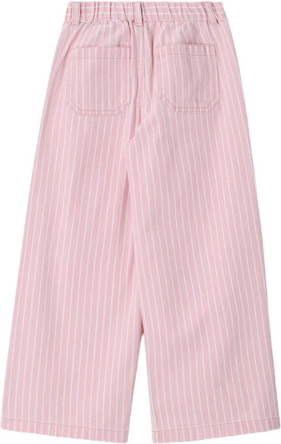 Sissy-Boy gestreepte wide leg jeans lichtroze - Foto 3
