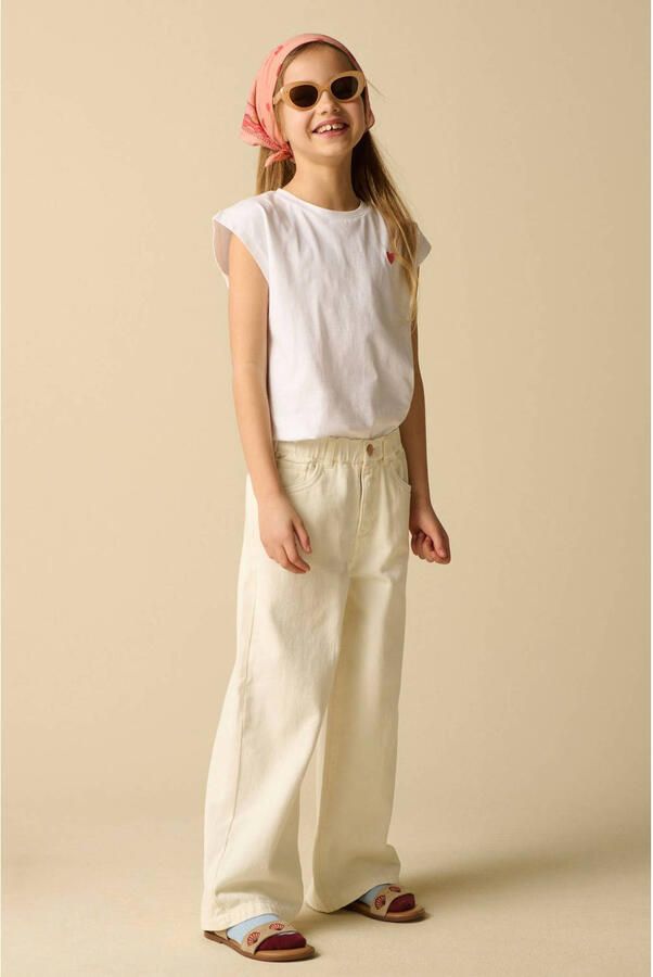 Sissy-Boy high waist wide leg jeans wit