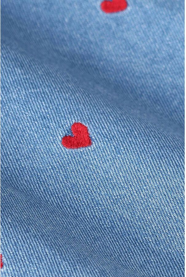 Sissy-Boy high waist wide leg jeans met hartjes medium blue denim - Foto 2