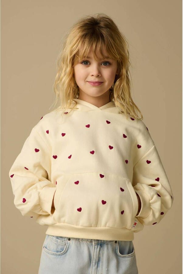 Sissy-Boy hoodie met hartjes wit