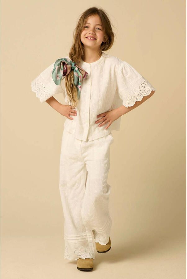 Sissy-Boy junior broderie blouse wit