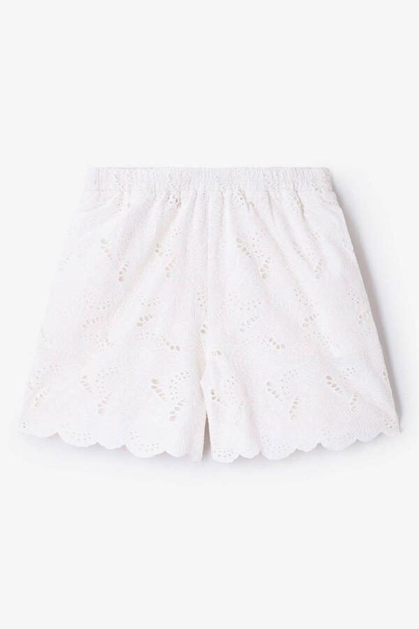 Sissy-Boy kanten regular fit korte broderie broek wit - Foto 2