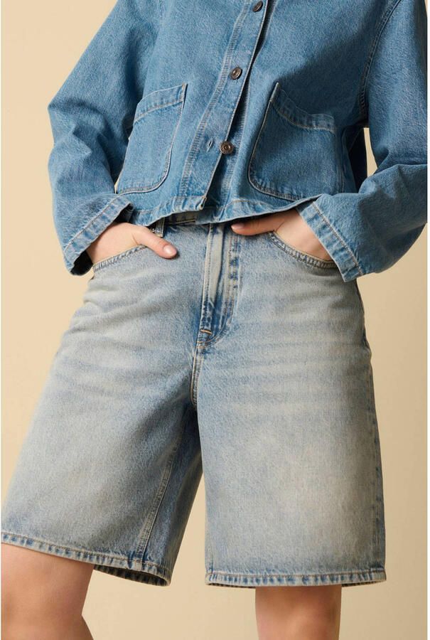 Sissy-Boy katoenen baggy denim short blauw