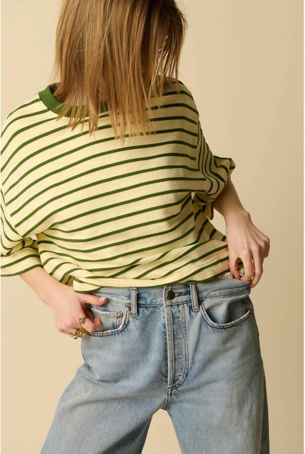 Sissy-Boy katoenen gestreepte sweater lichtgeel