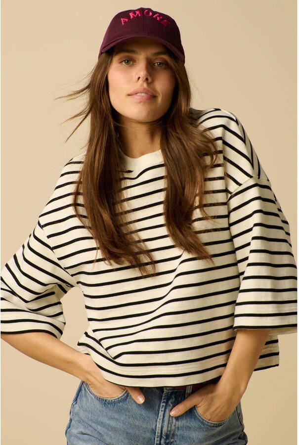 Sissy-Boy katoenen gestreepte sweater zwart