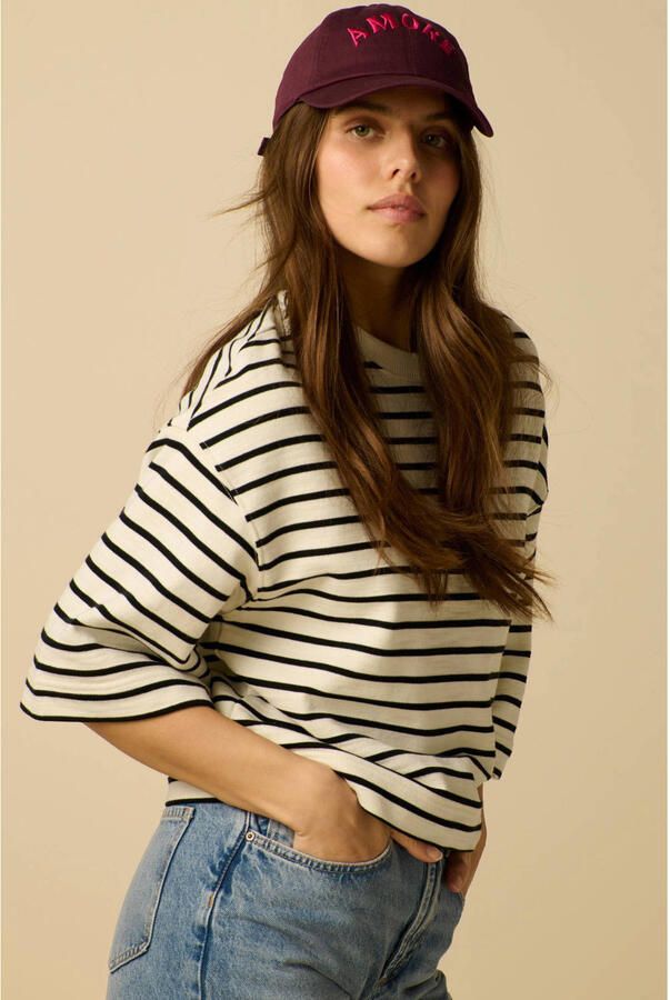 Sissy-Boy katoenen gestreepte sweater zwart - Foto 2