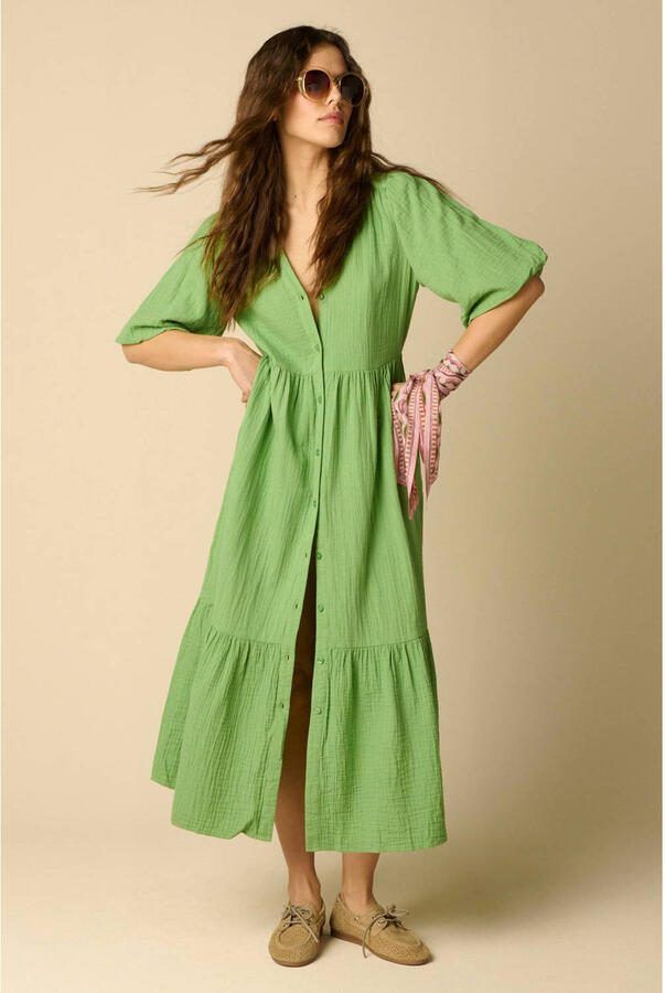 Sissy-Boy katoenen midijurk groen