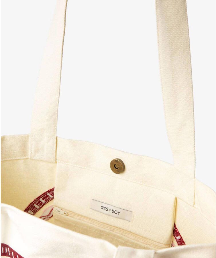 Sissy-Boy katoenen tas met printopdruk lichtgeel - Foto 2