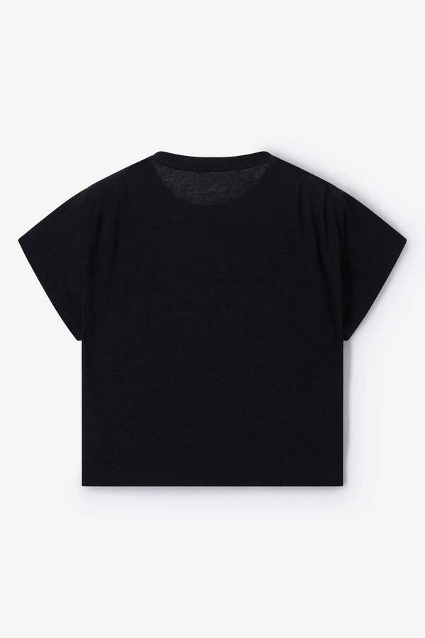 Sissy-Boy linnen T-shirt zwart - Foto 3