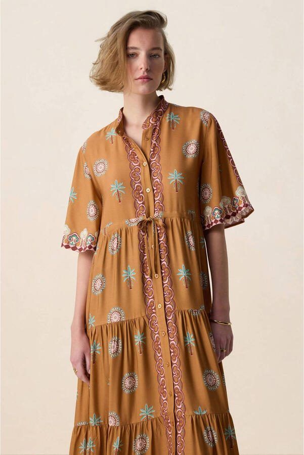 Sissy-Boy maxi jurk bruin