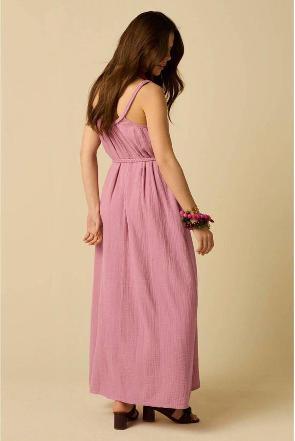 Sissy-Boy maxi jurk met ceintuur lila - Foto 3