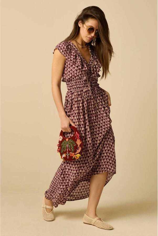 Sissy-Boy maxi jurk met print donkerrood