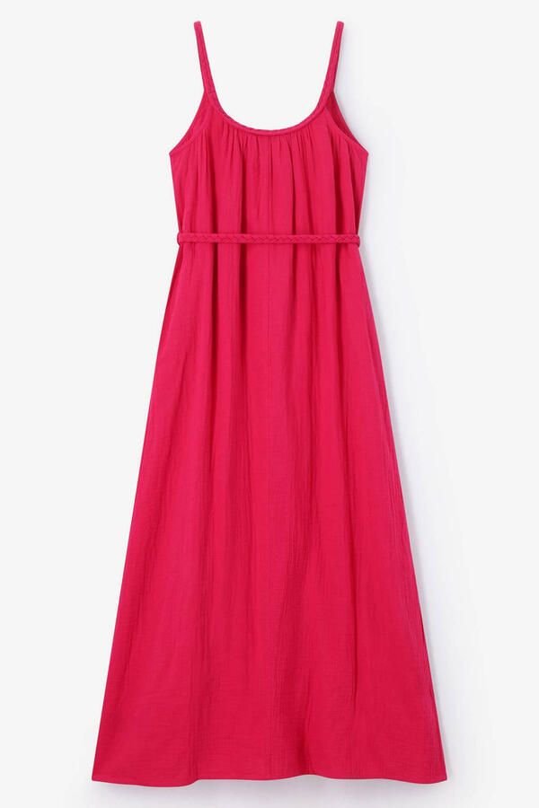 Sissy-Boy maxi zomerjurk met ceintuur roze - Foto 3