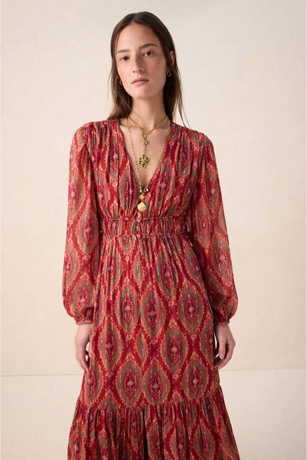 Sissy-Boy midi jurk met all over print rood