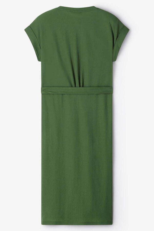 Sissy-Boy midi jurk met knoopdetail donkergroen