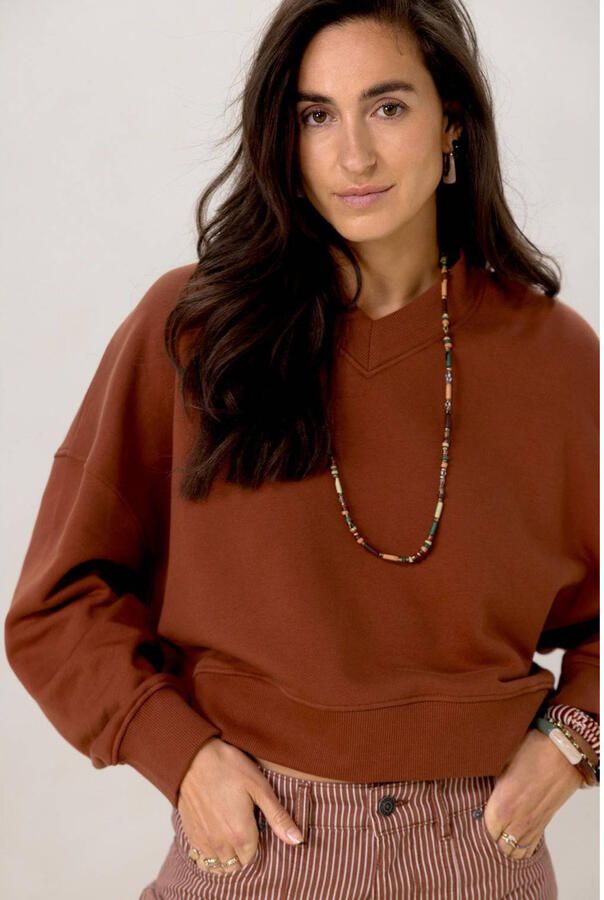 Sissy-Boy oversized sweater bruin