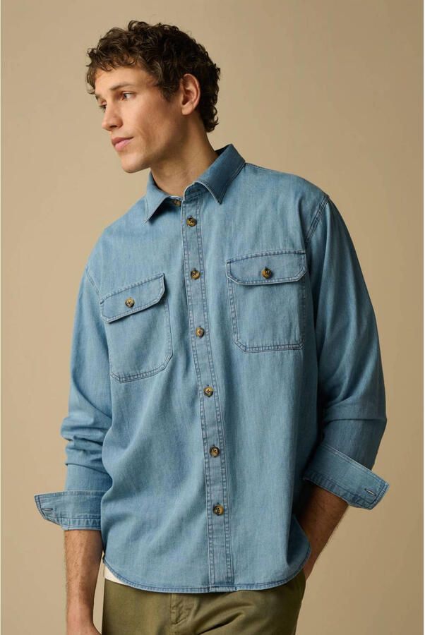 Sissy-Boy regular casual overhemd lichtblauw