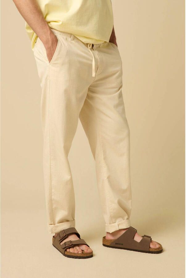 Sissy-Boy regular fit chino met linnen wit