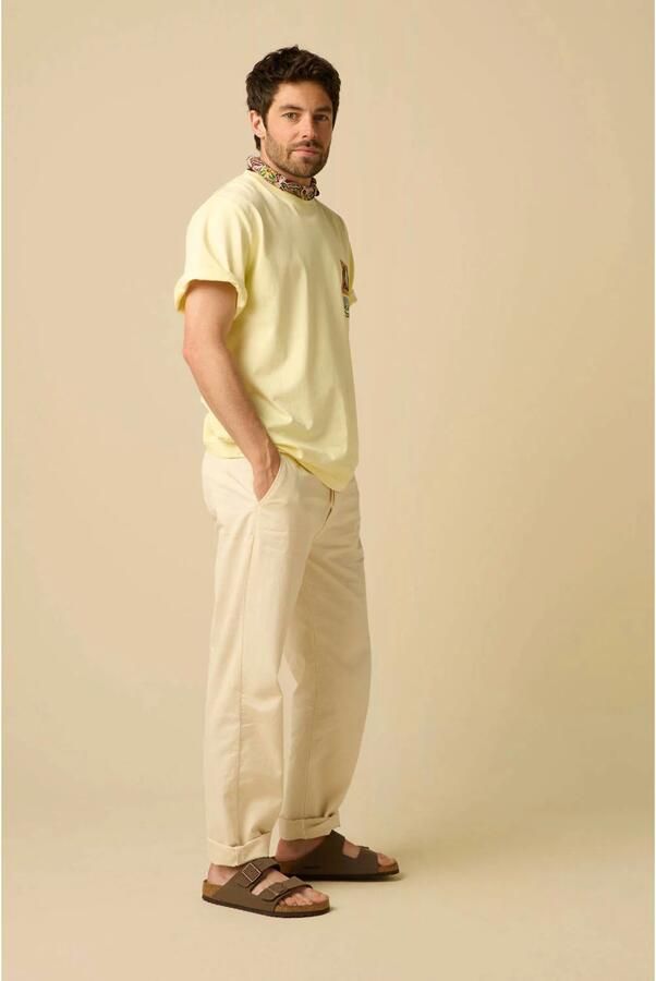 Sissy-Boy regular fit chino met linnen wit - Foto 2