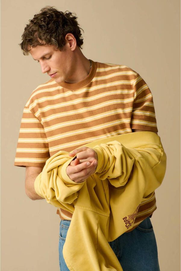 Sissy-Boy regular fit gestreept T-shirt bruin
