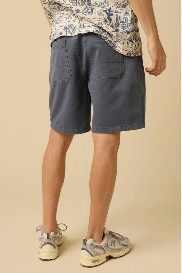 Sissy-Boy regular fit korte broek met elastische boord donkerblauw - Foto 3
