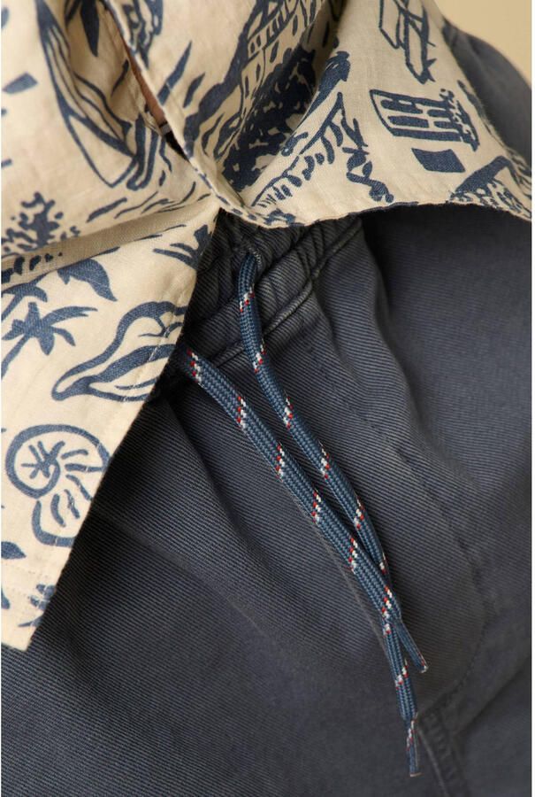 Sissy-Boy regular fit korte broek met elastische boord donkerblauw - Foto 2
