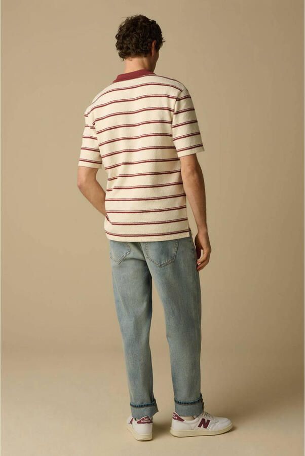 Sissy-Boy regular gestreepte T-shirt gebreid donkerrood - Foto 3