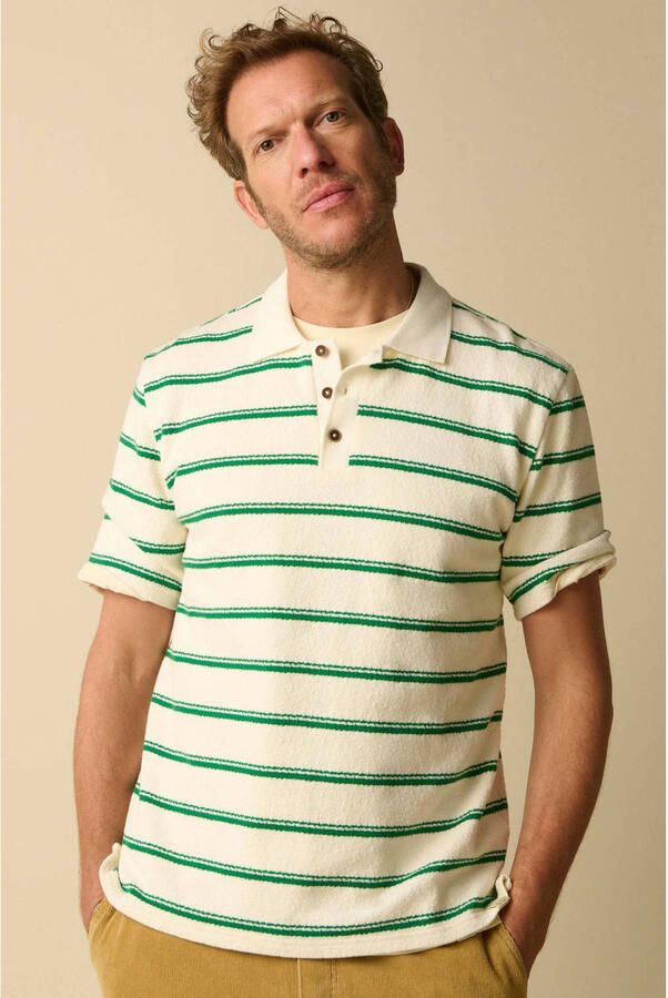 Sissy-Boy regular gestreepte T-shirt gebreid groen