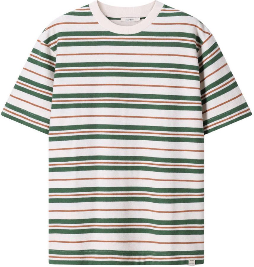 Sissy-Boy regular gestreepte T-shirt groen