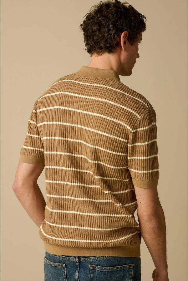 Sissy-Boy regular gestreepte T-shirt lichtbruin - Foto 3