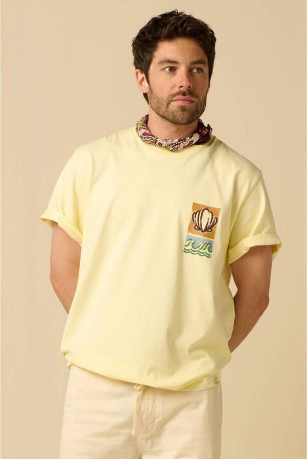 Sissy-Boy relaxed fit T-shirt met print lichtgeel - Foto 3